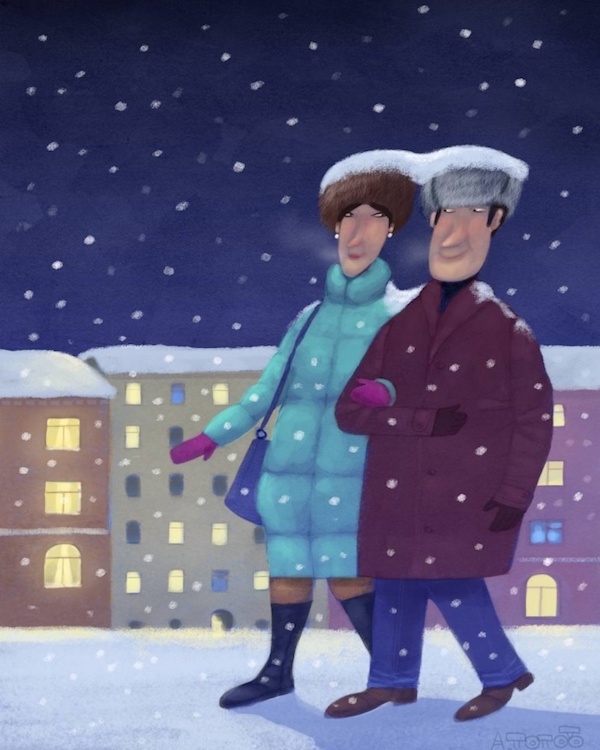 Андрей Попов, пара, зима