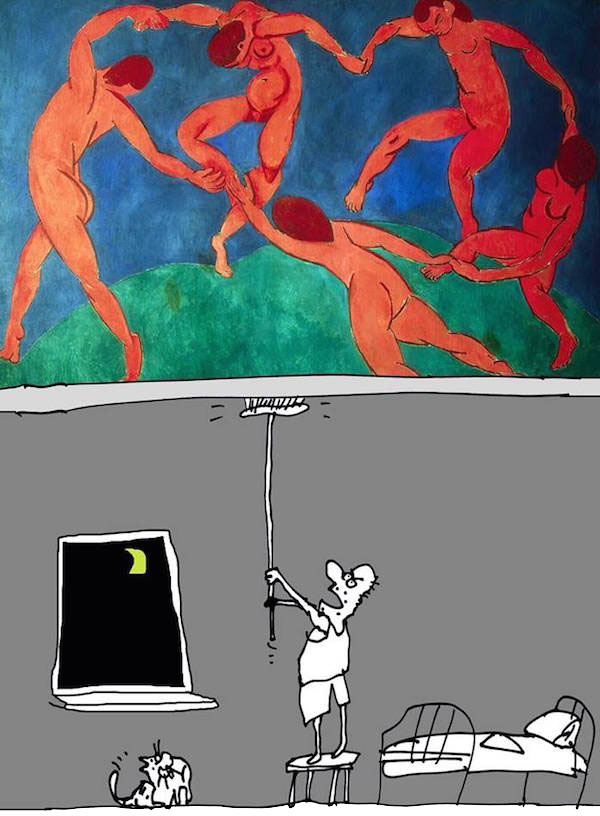 Карикатура Анри Матисса и Вячеслава Шилова