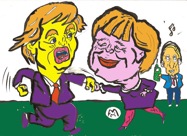 Трамп, Меркель, Путин